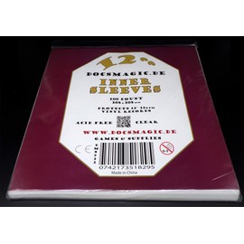 docsmagic.de 100 Inner Sleeves for 12" 33rpm Vinyl Records Clear 2 Mil
