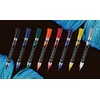 Pentel XGFH-DZ Glitter Brush Pen, Dual Metallic, Blush Silver, Set
