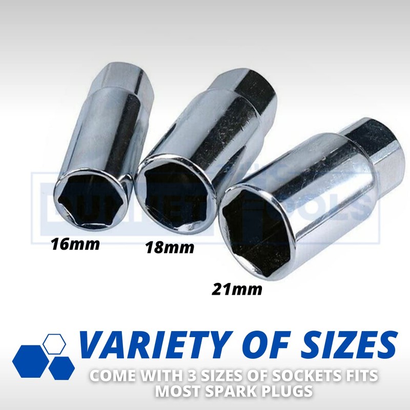 Dunnet Tools Spark Plug Socket Remover Installer Set Flexi T