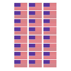 StickerDad® USA AMERICAN FLAG (24 PACK) decals - size: 2 Inch X 1 inch, color: RED/WHITE/BLUE - Hard Hat, Helmet, Windows, Walls, Bumpers, Laptop, Lockers, etc.