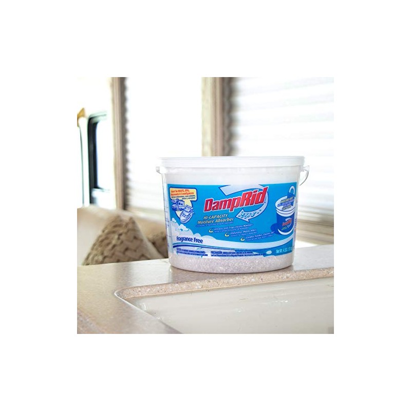 DampRid FG50T Moisture Absorber 4 lb. Hi-Capacity Bucket-for Fresher, Cleaner