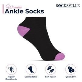 Ladies 6 Pairs Trainer Ankle Socks – Stars, Stripes, Hearts, Design, Indoor/Outdoor Sports, Running, Walking, Athletic Wear & Home Workouts, Everyday Casual Wear Trainer Socks womens 4-7 Size