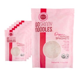 GoSkinny Noodles Spaghetti (6), Organic, Odorless Shirataki & Konjac Pasta, Low Carb, Low Calorie, Gluten Free, Vegan, Kosher, Keto, Paleo-Friendly, Ready in Minutes