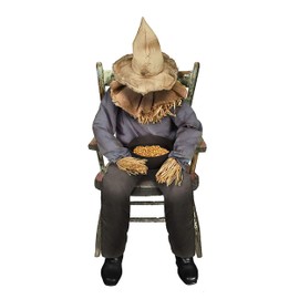 Sitting Scarecrow Animated Prop