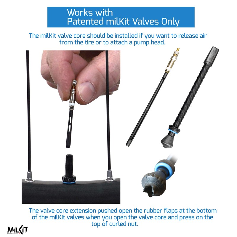 Milkit Presta Valve Core Removable - Pack of 2 (75mm)