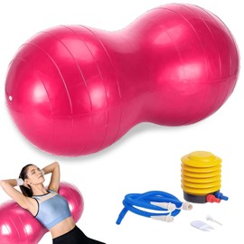 MEETOZ Peanut Ball Therapy with Pump, Exercise Ball with Pump, fitness ball, Pilates balls, Sensory Gym Ball for Yoga, for Pregnancy Birth, Physical Therapy, Child Training, Core Training