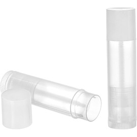 100 Pcs Empty Lip Balm Tubes Containers, 5ml Clear Lip Balm Tubes Empty Bottle Containers with Translucent Lipstick Lip Balm Container Tube，Containers for DIY Lipsticks (Transparent)
