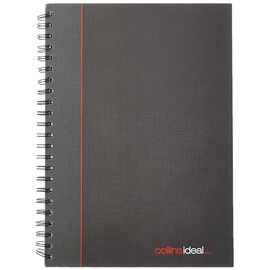 Collins Ideal A4 Manuscript Book Wire Feint Ruled- 192 Pages - 6428W, Black