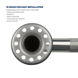 2 Pack 32 Inch Shower Grab Bars - Knurled Textured Grip - Grab Bars for Showers, Bathtubs, Seniors, and Elderly