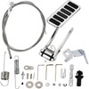 5657 Universal Polished Aluminum Throttle Pedal Accelerator Adjustable Throttle Cables