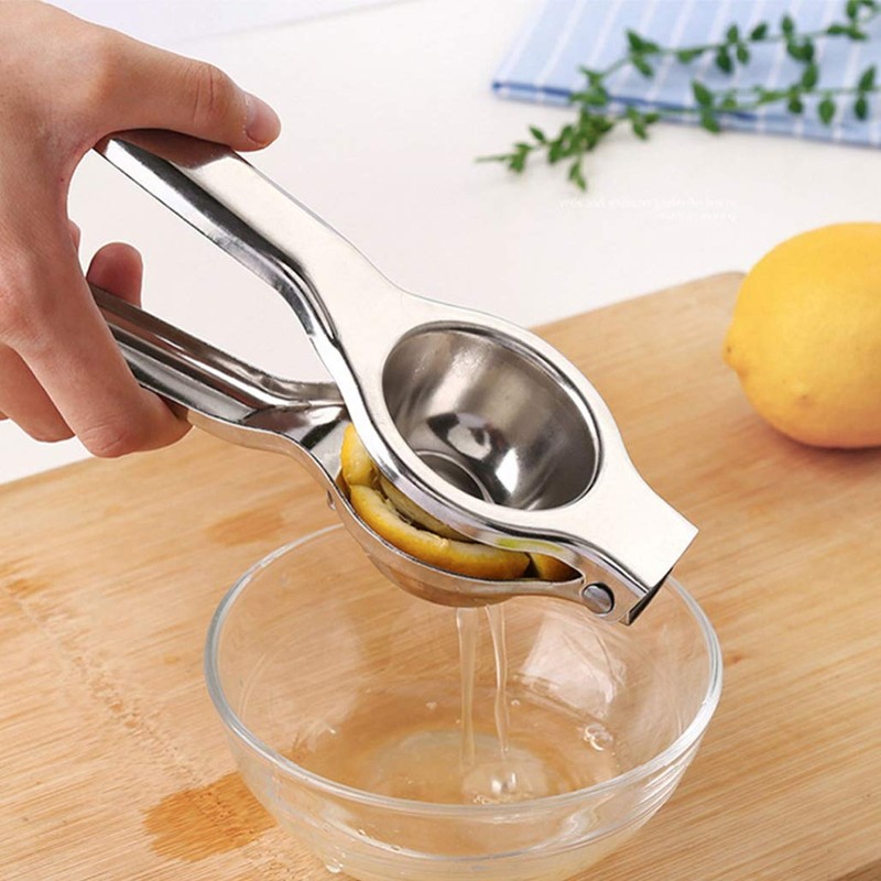 krueis Lemon Juicer Stainless Steel Thickened Mini Manual Fruit Juicer