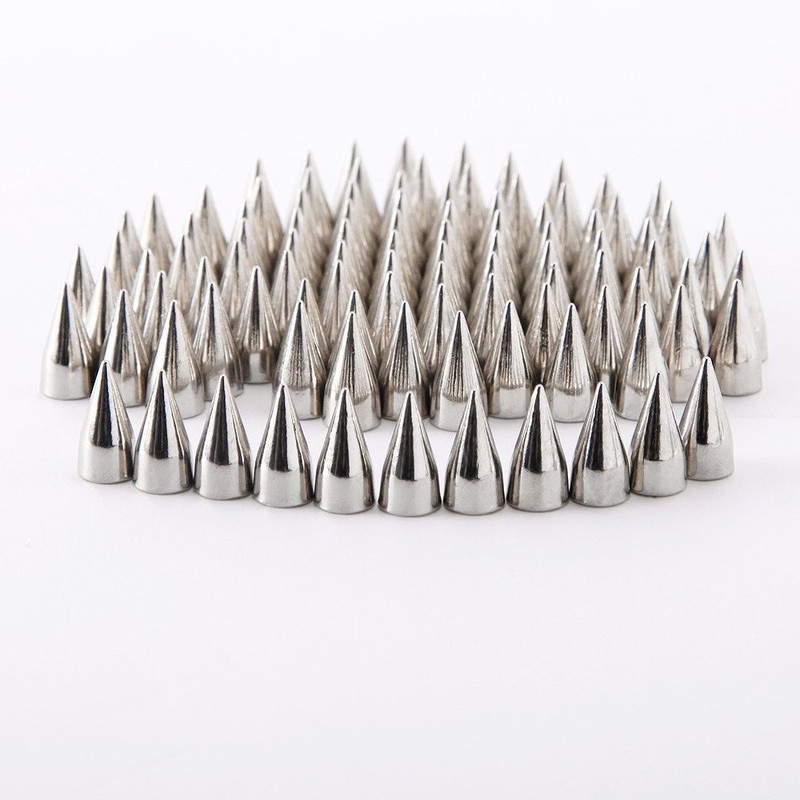 100pcs Screw Back Bullet Stud Spike Belt Bag Leather Craft