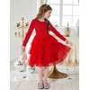 Arshiner Toddler Tutu Dres Girls Long Sleeve Red Xmas Holiday