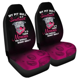 Howilath Car Seat Covers Front Seats Fit Most Car, Truck, SUV or Van, Purple Gradient Bulldog Print Car Accessories for Women Men Front Car Seat Covers