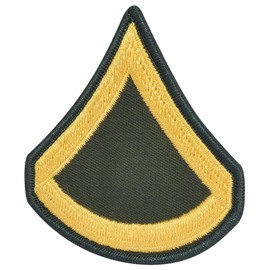 Army Private 1st Class E-3 Rank Sew on Rank for Class A