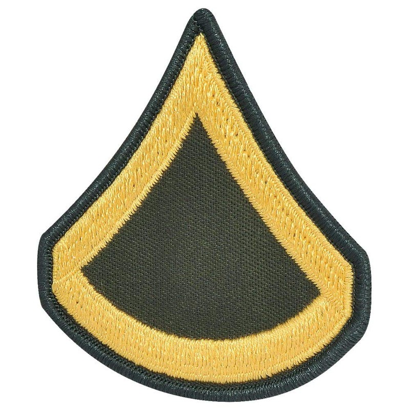 Army Private 1st Class E-3 Rank Sew on Rank for