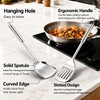 Joyfair 2Pcs Stainless Steel Spatula Set, Sturdy Solid & Slotted
