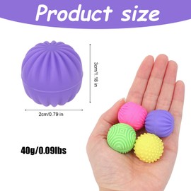 Gosknor 4 Stück Silikonbälle, Zappelspielzeug, Magnetische Sensorikbälle aus Silikon Beruhigende Sensorische Texturen Rollspielzeug für Kinder und Erwachsene (4 Zufällige Farben)