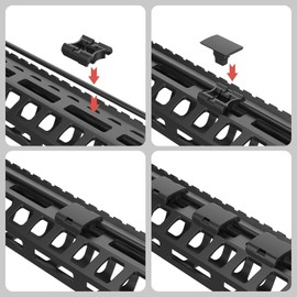 6PCS MLOC Wire Management Cable Management for MLOC,Light Picatinny Pressure Switch Cable Clips Compatible, Gun Flashlight Laser Wire Clips Pressure Switch Compatible with Mloc(Removable Recessed)