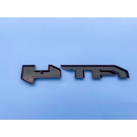 GMC 4PC Gloss Black Red Door Rear Tailgate AT4 Terrain OVERLAY Emblem 2022+ Terrain