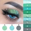 AMY'S DIARY Matte Shimmer Light Deep Green Eye Shadow Palette