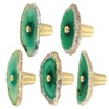 Sportmusies Pack of 4 Agate Stone Cabinet Knobs with Screws,