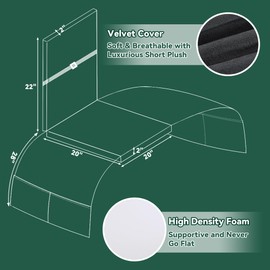 HOMBYS Recliner Chair Cushion for Elderly with Lumbar Support Pillow & Recliner Armrest Cover, 20"x20" Memory Foam Seat Cushion Non-Slip & Supportive, Machine Washable, Black