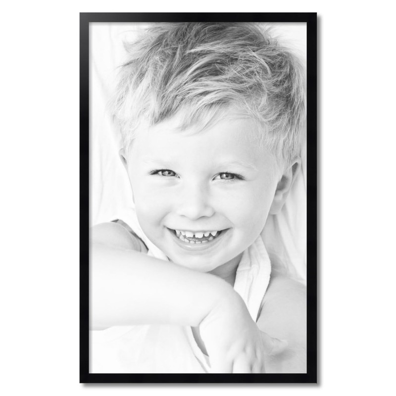 ArtToFrames 25x40 Inch Black Picture Frame, This 1.13 Inch Custom