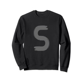 Creative Bold Dark Grey Letter S - Alphabet - Marker Design Sweatshirt