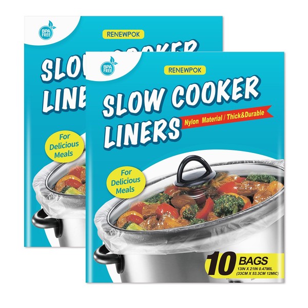 Slow Cooker Liners 13x21 Inch Large Size Thick Pot Liners