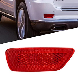 startzeal Rear Bumper Trim Reflector Lights (Red) Compatible with 2011-2021 Jeep Grand Cherokee Dodge Journey Replaces 57010721AC (Left)