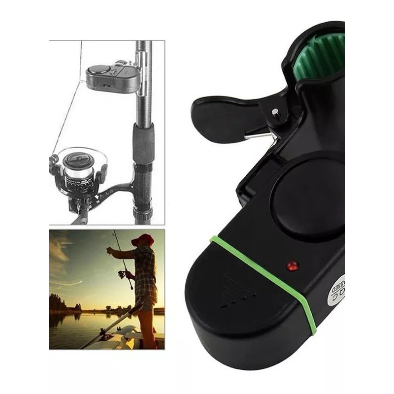 4Pcs Electronic LED Light Fishing Bite Sound Alarm Alert Bell