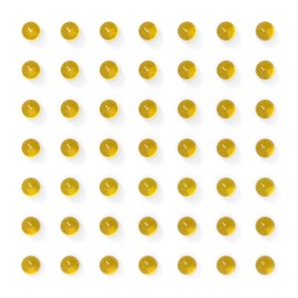 Infinitkin 50 Pieces Quartz Terp Pearl Balls, Ruby Pearls Balls 4mm OD/5 Colors, for DIY Jewelry Making Decorations and Fishbowl Filler (Yellow)