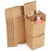 Belle Vous 50 Brown Kraft Paper Gift Boxes - 7.5