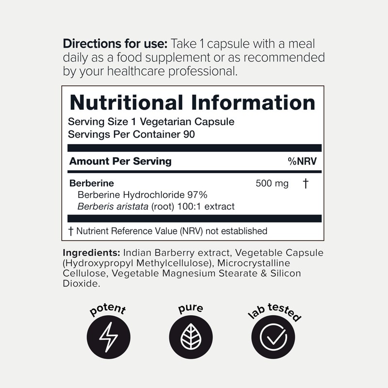 Toniiq NSF Certified Ultra High Strength Berberine HCl from The