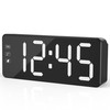 KWANWA Small LED Digital Alarm Clock Plug in for Bedrooms