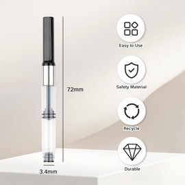 NIIIYTYB 5Pcs Fountain Pen Ink Converter Universal Cartridges for Pens International Standard Bore Diameter Ink Cartridge Converter Refillable 3.4mm