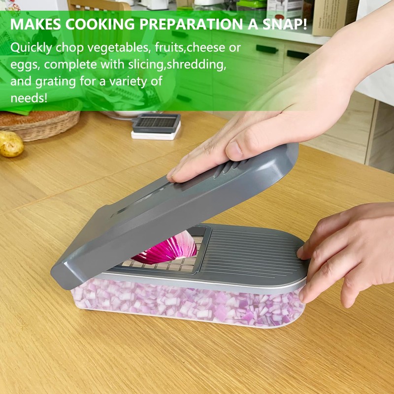 LHS Vegetable Chopper Multifunctional Food Chopper Onion Chopper Vegetable Slicer