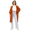 SASSYCLASSY Women's Long Cardigan with Pockets, Open Front, Long Sleeve,