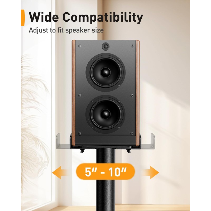 Perlegear Perlegear Universal Speaker Stands Pair with Cable Management, 33.6