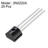 sourcing map 2N2222A Plastic-Encapsulate Power Transistor NPN TO-92 25pcs