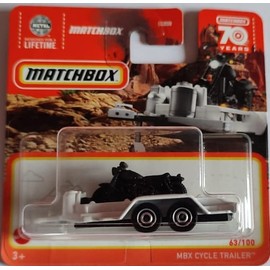 Matchbox MBX Cycle Trailer 63/100 Series 2023 with "Normal Motorcycle with Normal Bike