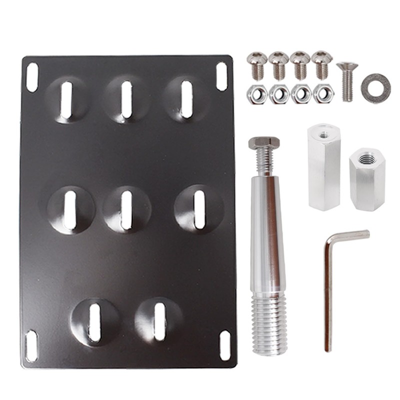 Thomletha Front Bumper Tow Hook License Plate Mount Bracket Holder