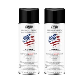 11-10 Seymour Fresh-N-Quick Multi-Purpose Spray Paint, Flat Black net 10 oz. (Pack of 2)
