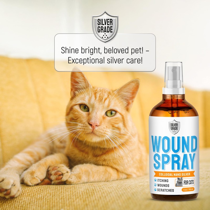 Cat Wound Care Spray with Silver – Wounds, Rashes, Hot