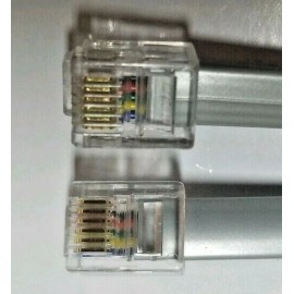 Monoprice (10 pcs) Phone cable, RJ11 / RJ12 (4P6C/6P6C), Straight - 25FT DATA /HQ .