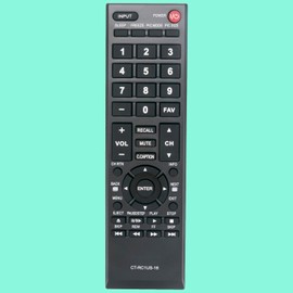Replacement Remote Control CT-RC1US-16, Fit for Toshiba LED TV L420U L110U 32L220U 43L420U 49L420U 50L420U 40L310U QSG 43L310U 49L310U 55L310U 28L110U 32L110U