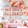 LaVenty 34Pcs Girls Night Decorations No Boys Allowed Sign Balloons