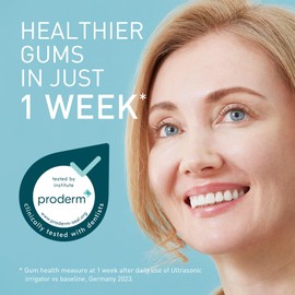 Panasonic Series 600 Ultrasonic Dental Water Flosser EW-DJ66-A303, Oral Irrigator, 200ml, IPX7, 2 Ultrasonic Tips, 5 Pressure Levels, Travel Accessory, Navy Blue