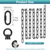 12 Feet Industrial Black Light Fixture Chain, Adjustable Metal Pendant